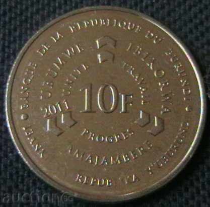 10 franci 2011, Burundi cu preț € 4.19 | 8.19 BGN
