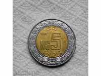 5 πέσος-Μεξικού-1993 D