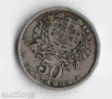 Portugalia 50 centavos 1931, rare în această calitate
