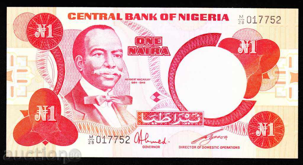 +++ NIGERIA 1 NORA P19 1979 RARE !!! UNC +++