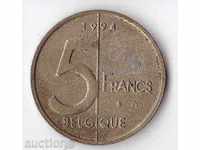 Belgium, 5 Franc 1994 Alber II