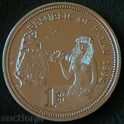 1 dollar 1994, Palau