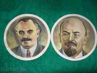 Old portraits of Georgi Dimitrov and Lenin