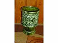 Старинна мажолика, фин порцелан, изящна ваза