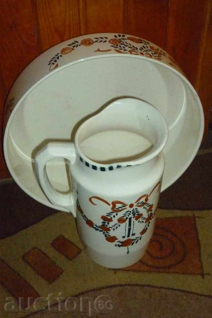 Старинна порцеланова кана с леген за миене края на 19-ти век - 6 Старинна порцеланова кана с леген за миене края на 19-ти век - 6