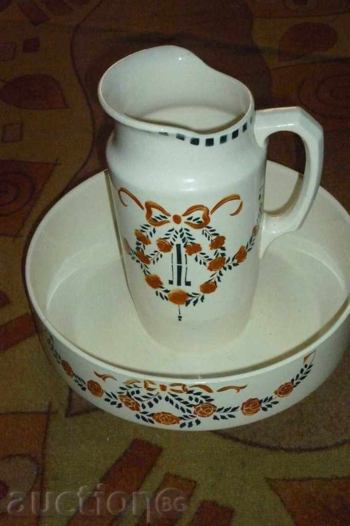 Старинна порцеланова кана с леген за миене края на 19-ти век - 7 Старинна порцеланова кана с леген за миене края на 19-ти век - 7