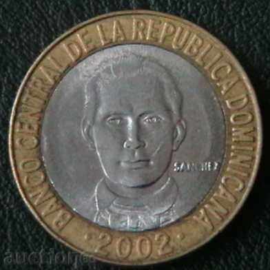 5 песо 2002, Доминиканска република