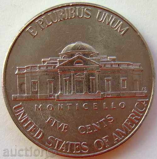 US 5 cents 2010 D with price 0.80 BGN | € 0.41