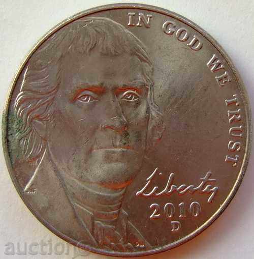US 5 cents 2010 D