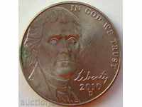 US 5 cents 2010 D