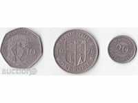 Mauritius, Lot of 3 Island Coins