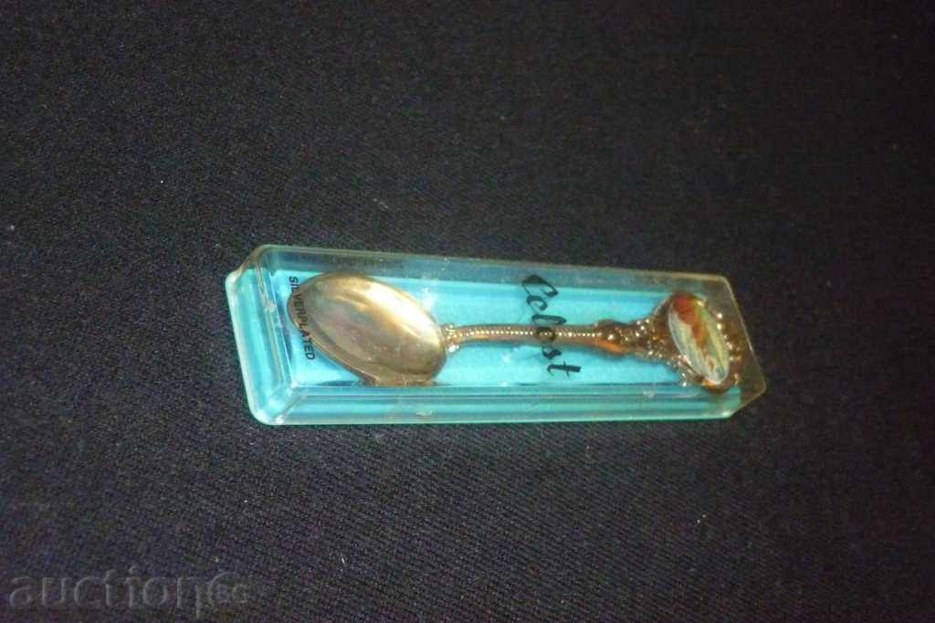 Souvenir ασημένιο κουτάλι με σμάλτο 3