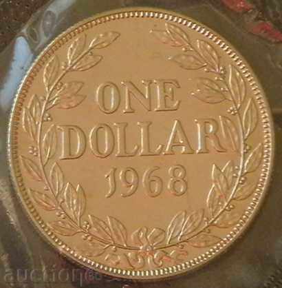 1 dollar 1968 proof, Liberia