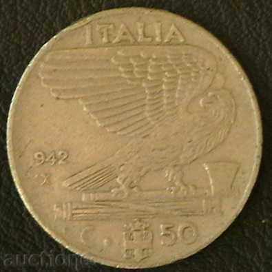 50 centimes 1942, Italy