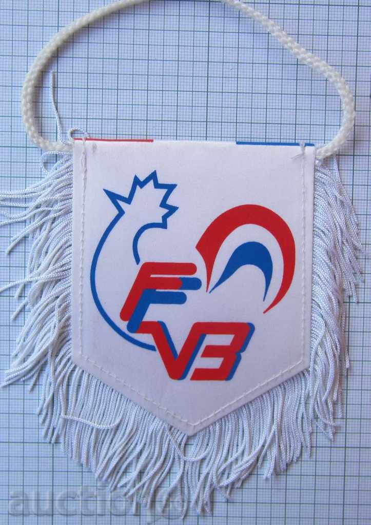 VOLLEYBALL-OLD FLAG-FRENCH VOLLEYBALL FEDERATION