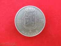 100 Franci 1949 Belgia Argint