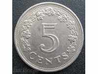 MALTA 5 cents 1972