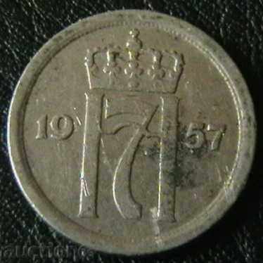 25 öre 1957, Norvegia cu preț € 1.54 | 3.01 BGN