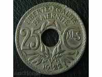 25 centimes 1922, η Γαλλία