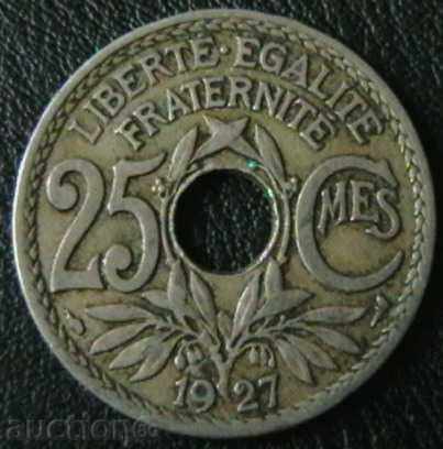 25 centime 1927, Franța