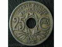 25 centime 1927, Franța