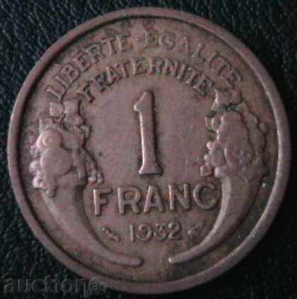 1 φράγκο 1932, η Γαλλία