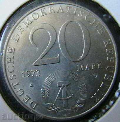 20 marks 1973, Germany (GDR) with price 10.00 BGN | € 5.11