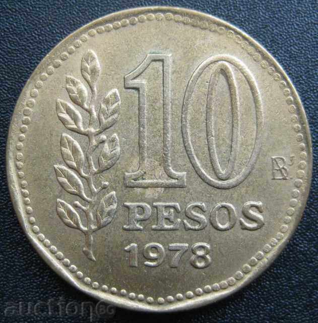 ARGENTINA 10 pesos- 1978.