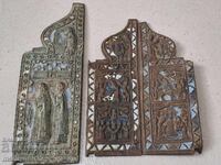 Usi de bronz emailate triptic Rusă - secolul al 19-lea