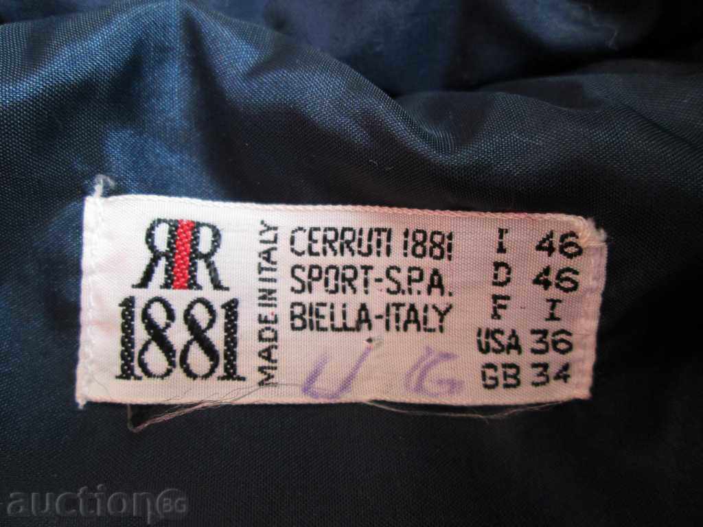 Auction CERRUTI 1881 blue winter jacket size I-46; D-46; F-I; USA-36; GB- Auction CERRUTI 1881 blue winter jacket size I-46; D-46; F-I; USA-36; GB-