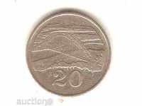 + Zimbabwe 20 cents 1980