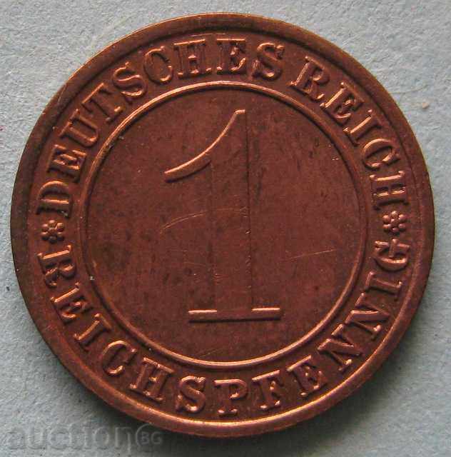 GERMANY 1 pfennig 1934A