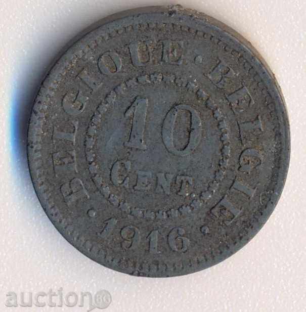 German Belgium 10 cents .1916. year