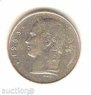 + Belgium 1 franc 1963 French legend with price 0.70 BGN | € 0.36