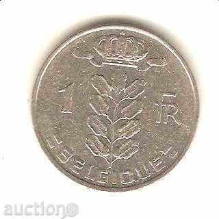 + Belgia 1 franc 1963 legenda franceză