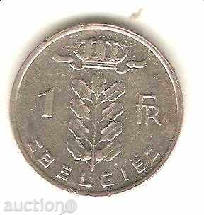 +Белгия  1  франк  1980 г. холандска легенда