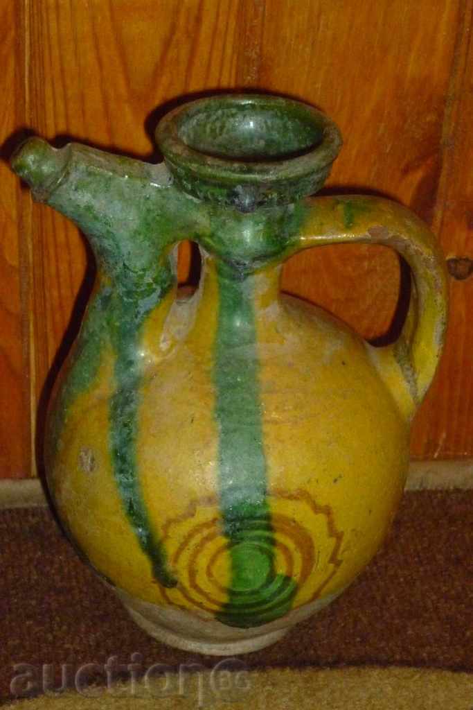Ancient Bulgarian crown, vinegar, pitcher, ceramics 2 with price 69.00 BGN | € 35.28