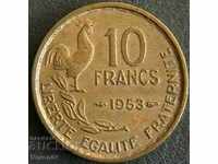10 franci 1953, Franța