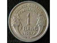 1 franc 1957 C, France
