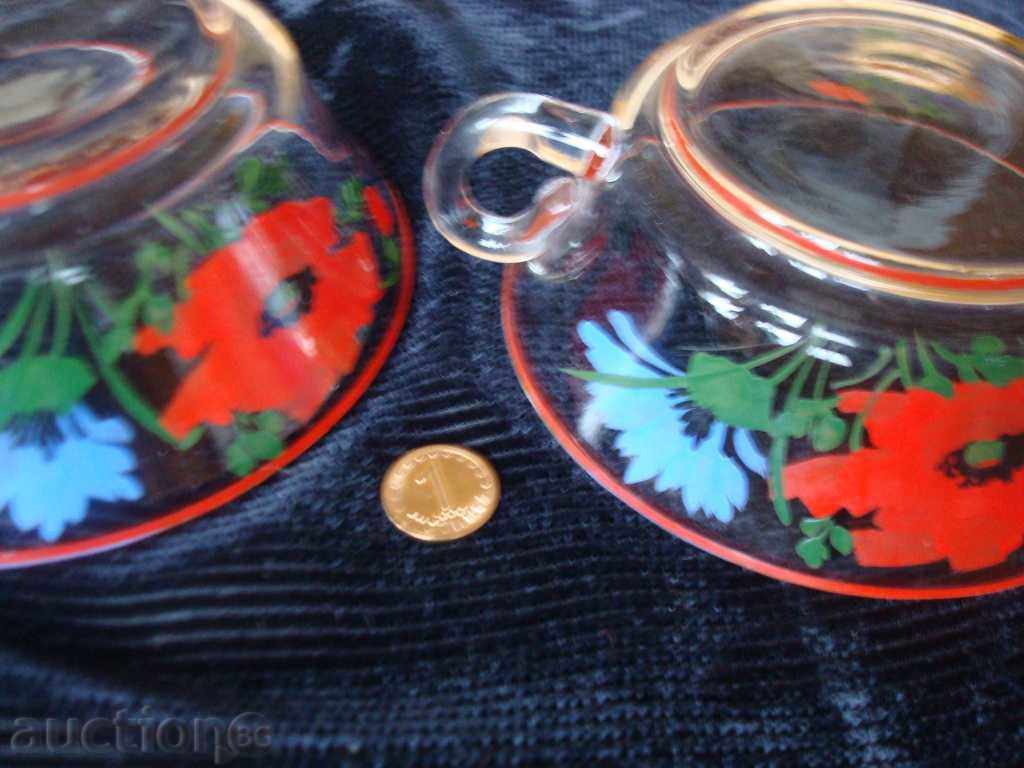 Coffee cup, tea hand painted glass. with price 9.95 BGN | € 5.09 Coffee cup, tea hand painted glass. with price 9.95 BGN | € 5.09