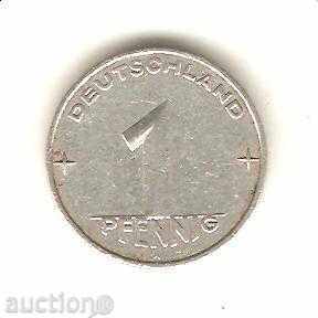 + DDR 1 pfennig 1953 A
