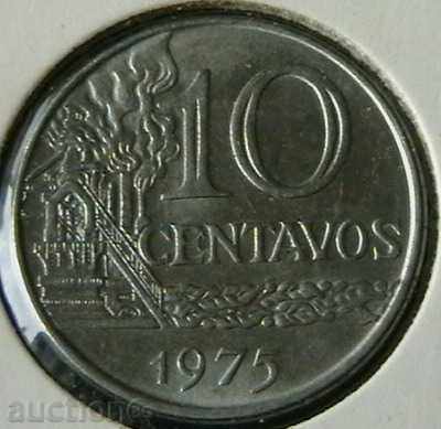 10 центаво 1975, Бразилия