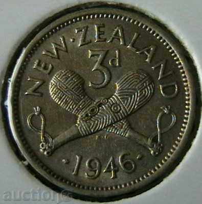 3 pence 1946, New Zealand