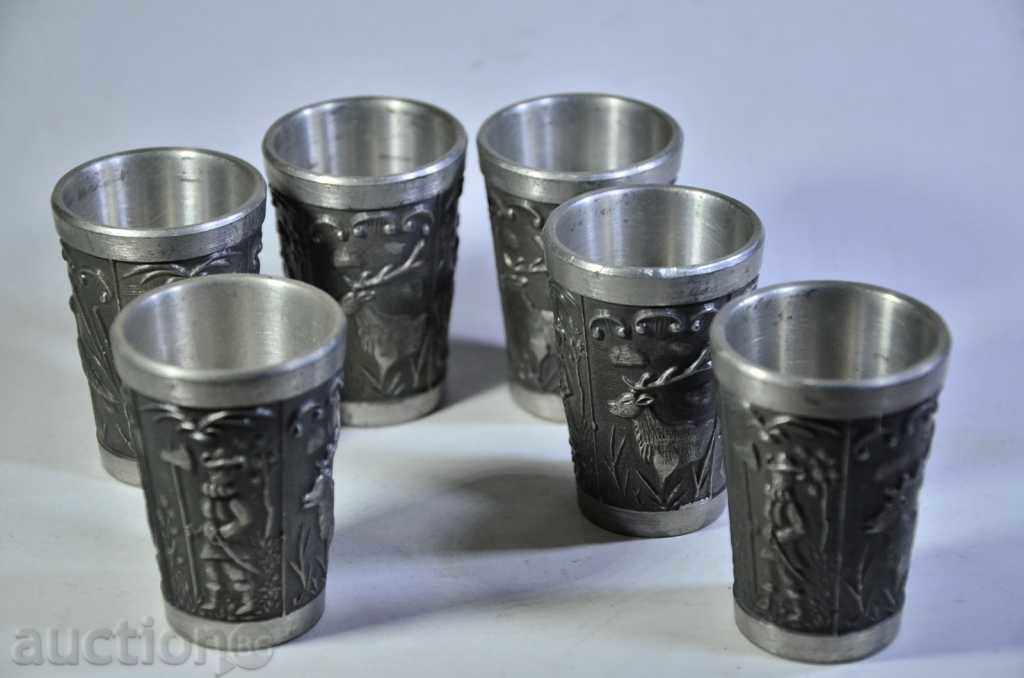 Δημοπρασία Διακοσμητικά μικρά φλιτζάνια του ψευδαργύρου