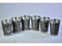 Decorative small zinc cups