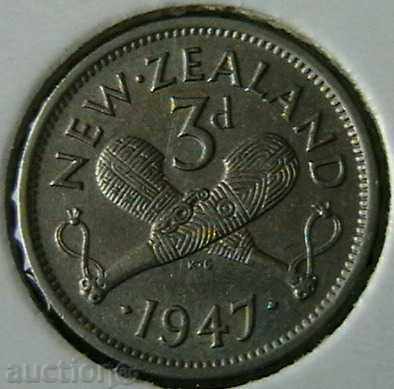 3 pence 1947, New Zealand