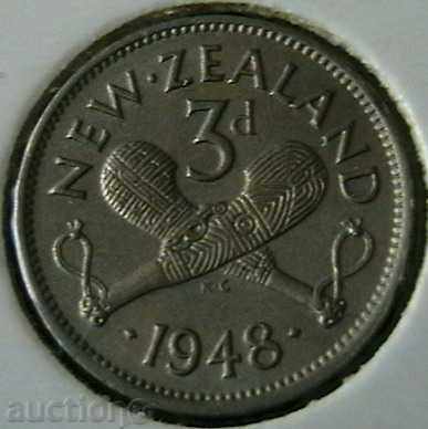 3 pence 1948, New Zealand