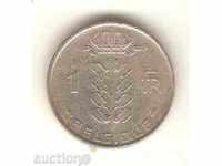 +Белгия  1  франк  1955 г.  френска легенда