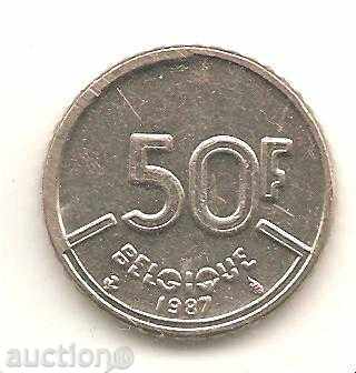 +Белгия  50  франка  1987 г.  френска  легенда