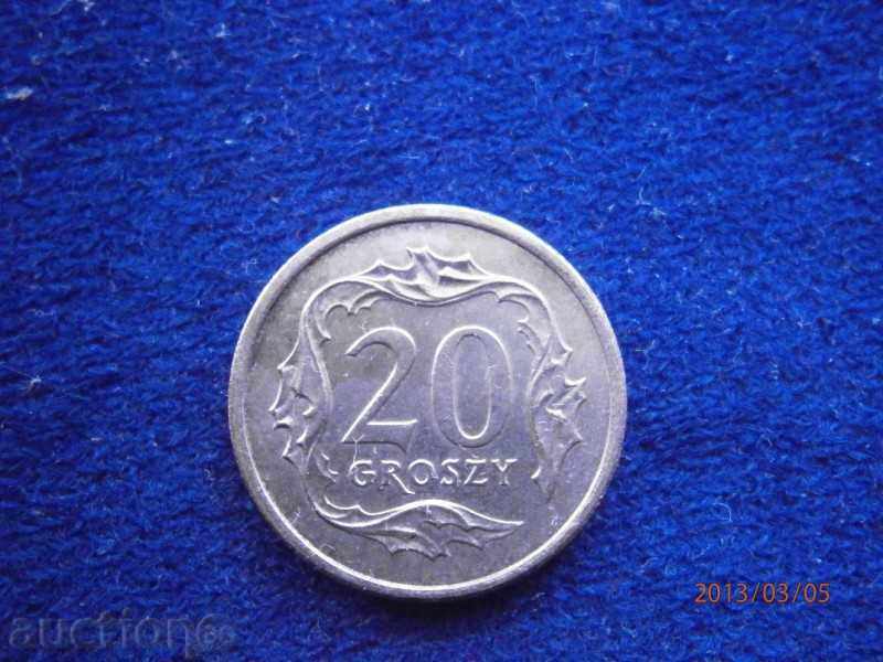 20 groshes 1992 Poland
